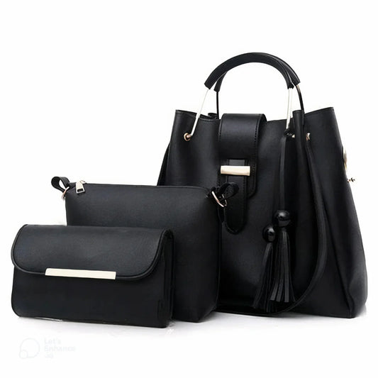 Alexa tote handbag 3 PC`s - Black