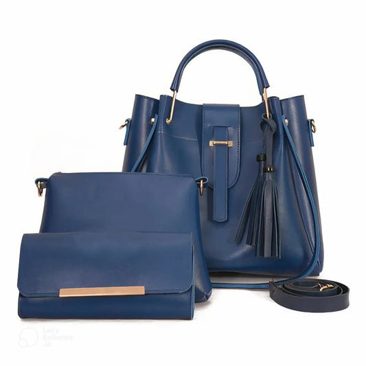 Alexa tote handbag 3 PC`s - Blue