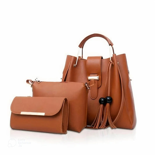 Alexa tote handbag 3PC - Brown