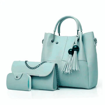 Alexa Tote handbag 3PC'S -Aqua Green